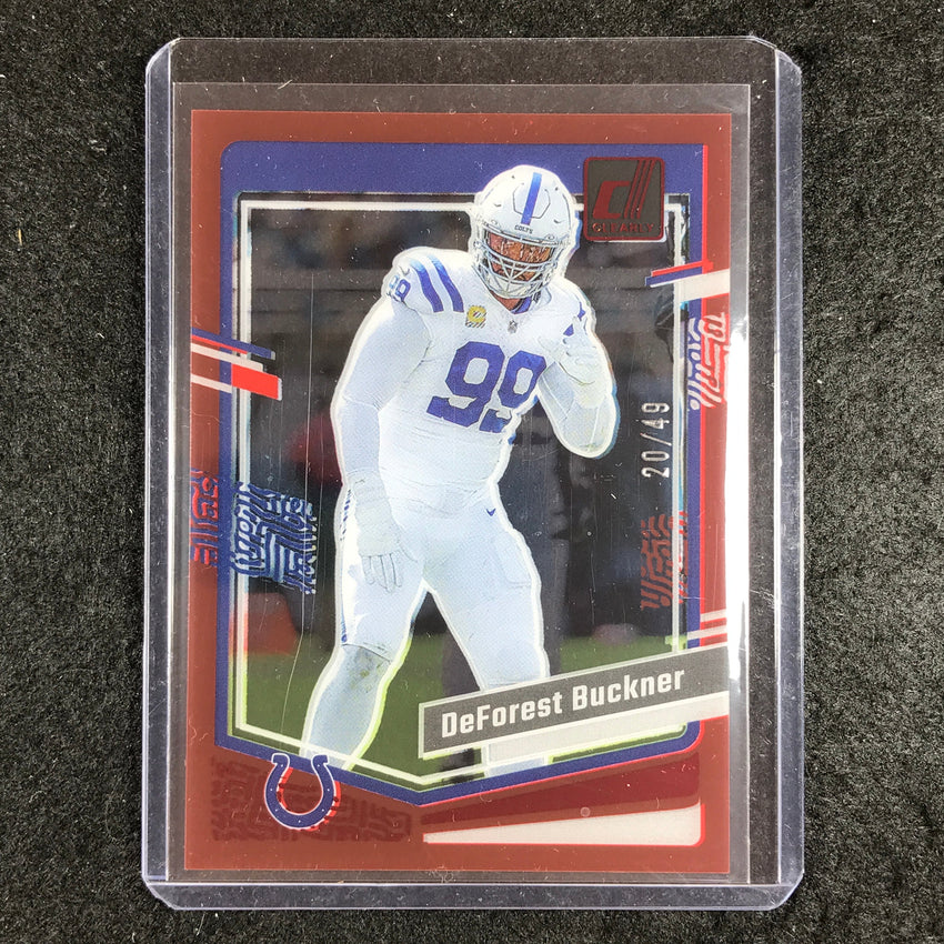 2023 Clearly Donruss Football DEFOREST BUCKNER Base Red 20/49 #22
