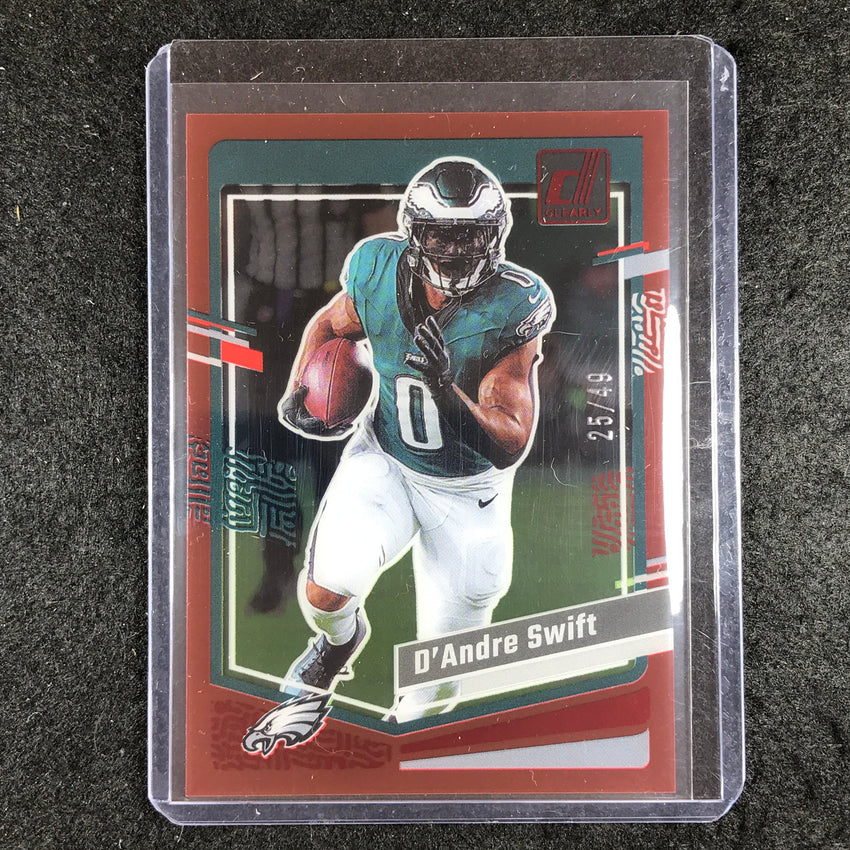 2023 Clearly Donruss Football D'ANDRE SWIFT Base Red 25/49 #39