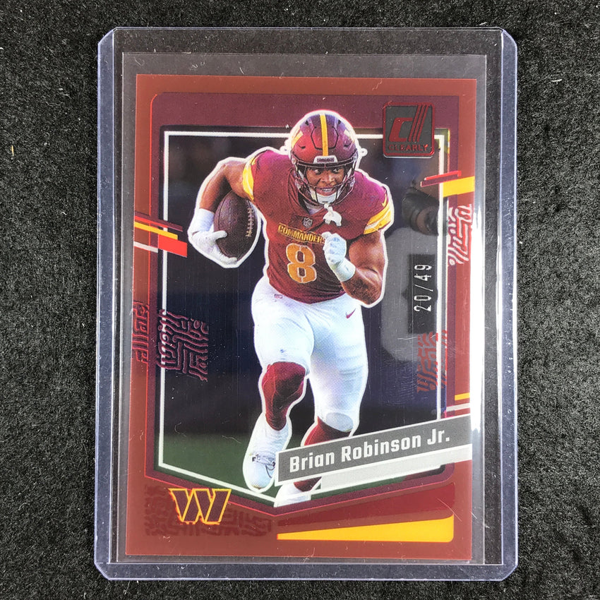 2023 Clearly Donruss Football BRIAN ROBINSON JR. Base Red 20/49 #49