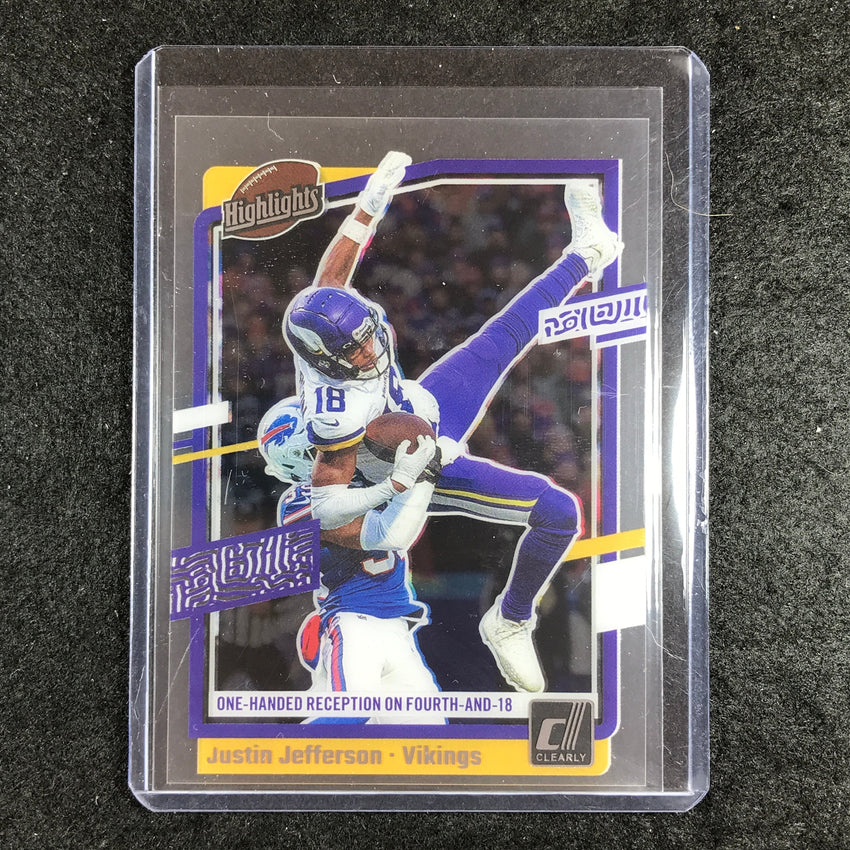 2023 Clearly Donruss Football JUSTIN JEFFERSON Clearly Highlights Base #4