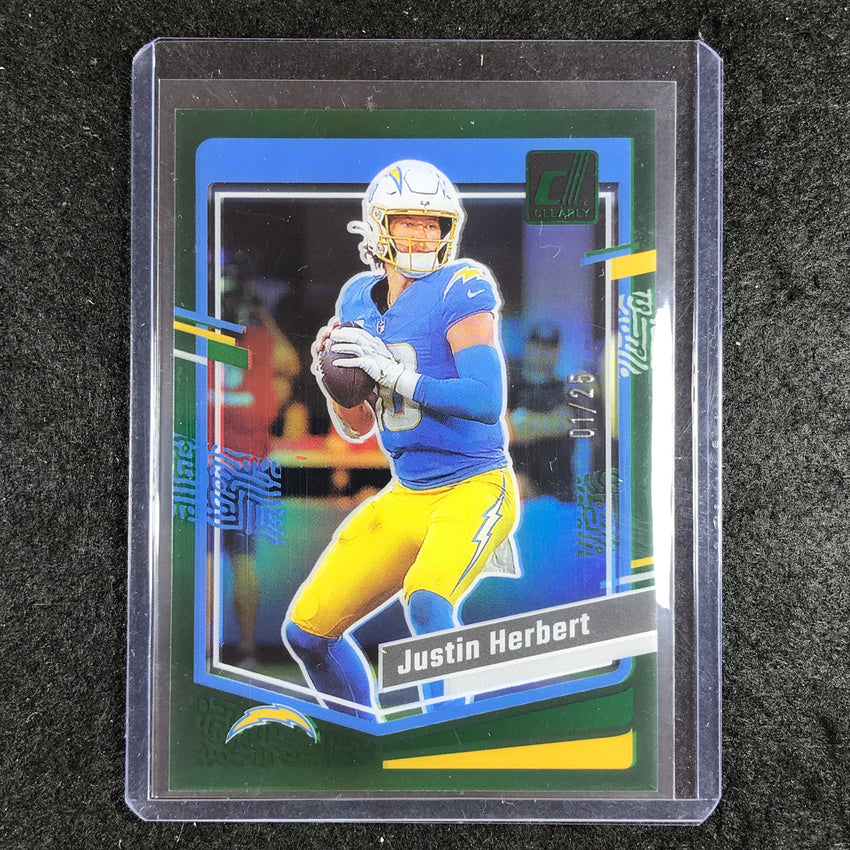 2023 Clearly Donruss Football JUSTIN HERBERT Base Green 1/25