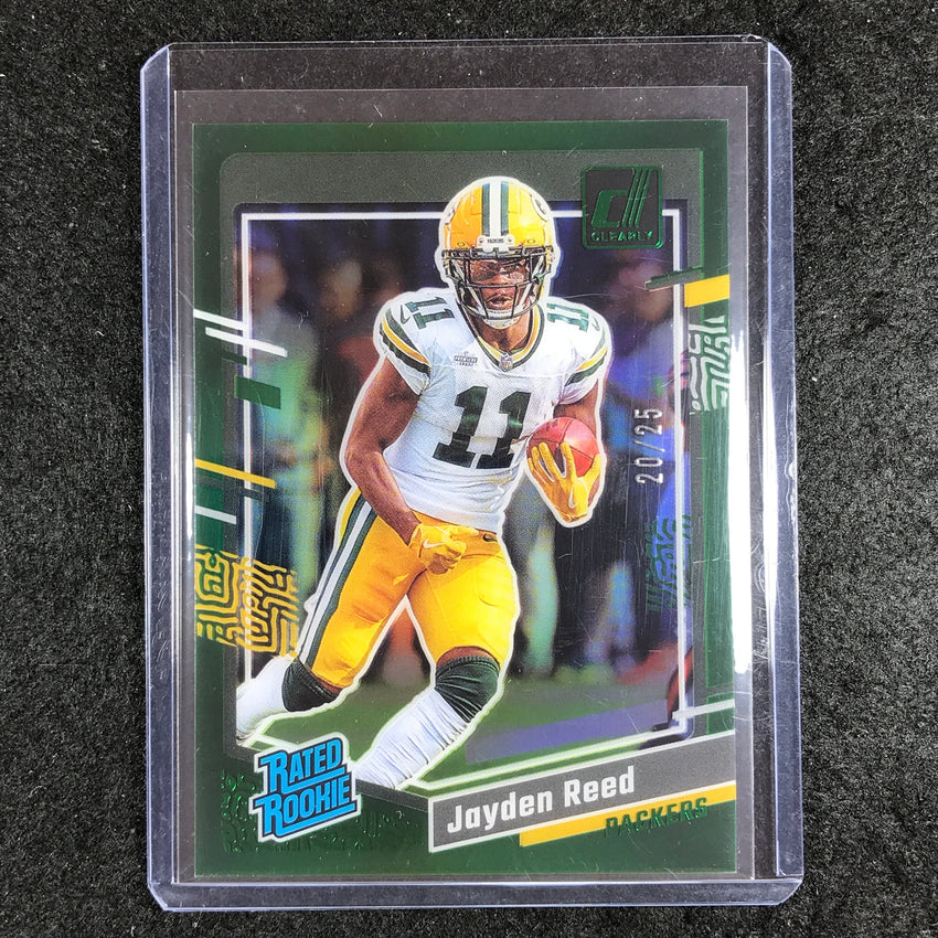 2023 Clearly Donruss Football JAYDEN REED Rated Rookie Green 20/25