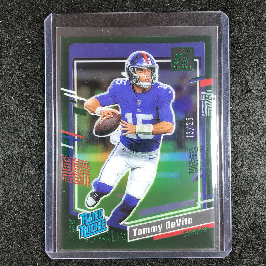 2023 Clearly Donruss Football TOMMY DEVITO Rated Rookie Green 13/25