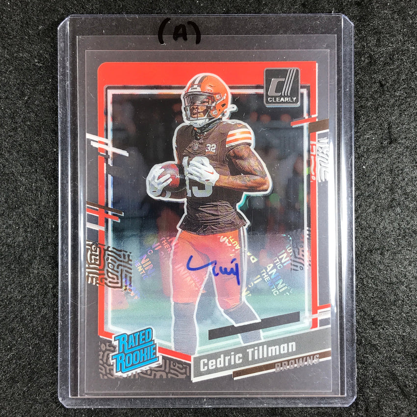2023 Clearly Donruss Football CEDRIC TILLMAN Rated Rookie Auto Base #54 (A)