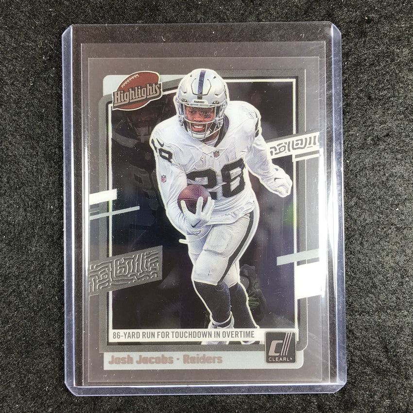2023 Clearly Donruss Football JOSH JACOBS Clearly Highlights Base #8