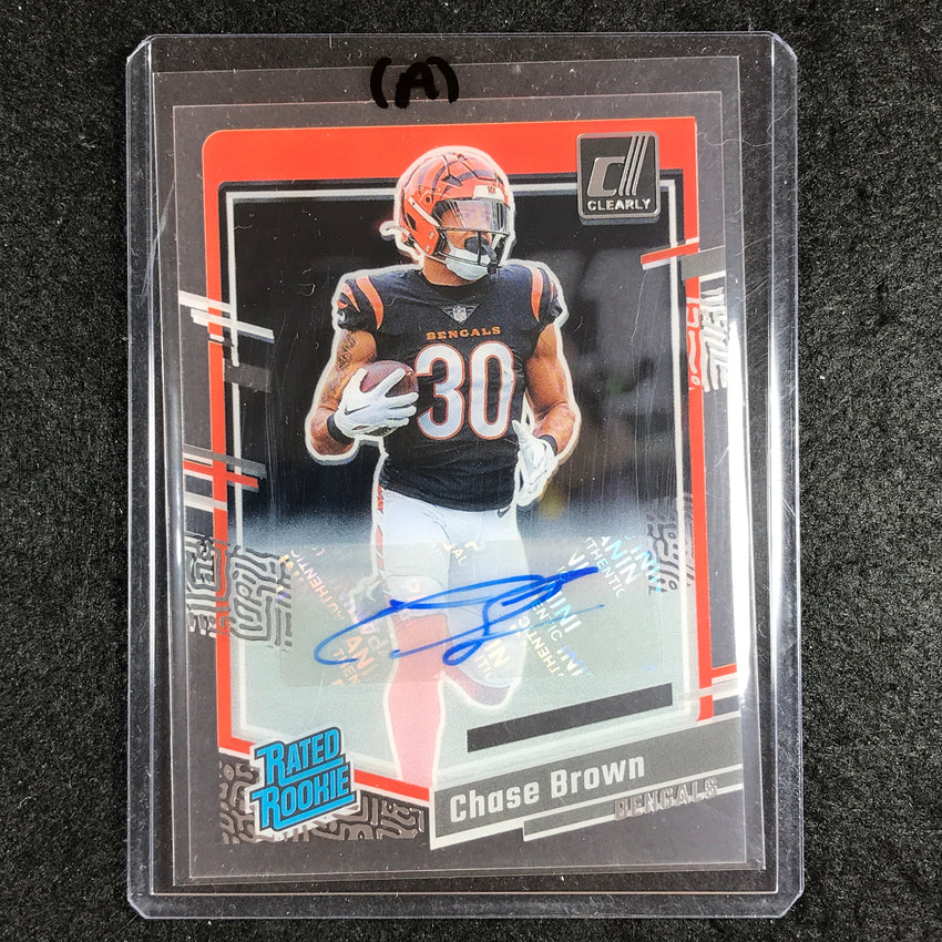 2023 Clearly Donruss Football CHASE BROWN Rated Rookie Auto Base #55 (A)