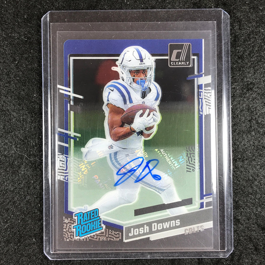 2023 Clearly Donruss Football JOSH DOWNS Rated Rookie Auto Base #71