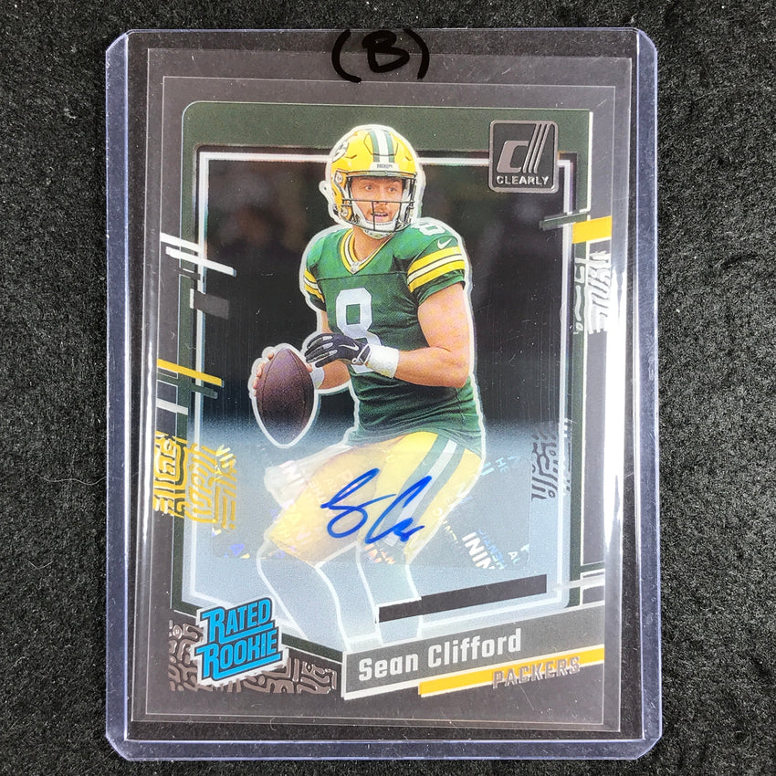 2023 Clearly Donruss Football SEAN CLIFFORD Rated Rookie Auto Base #82 (C)