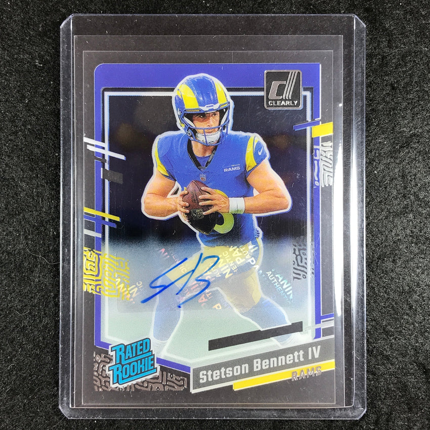 2023 Clearly Donruss Football STETSON BENNETT IV Rated Rookie Auto Base #83
