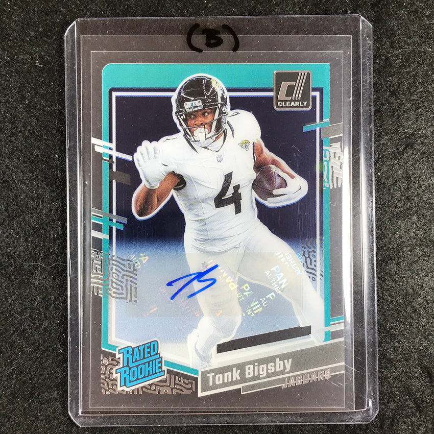 2023 Clearly Donruss Football TANK BIGSBY Rated Rookie Auto Base #84 (B)