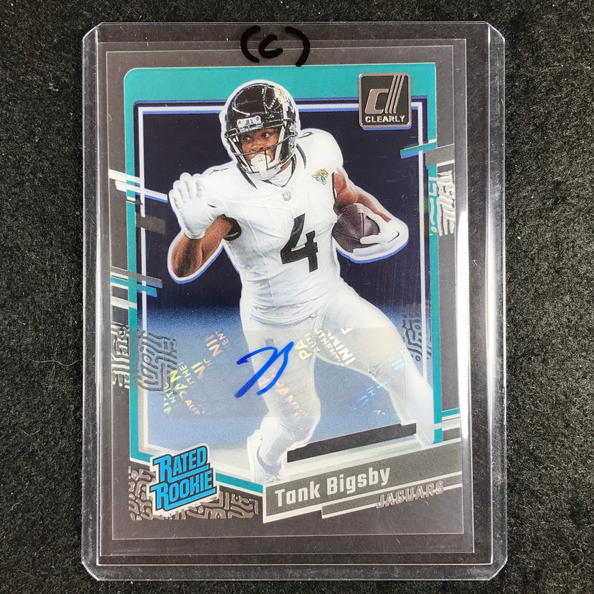 2023 Clearly Donruss Football TANK BIGSBY Rated Rookie Auto Base #84 (C)