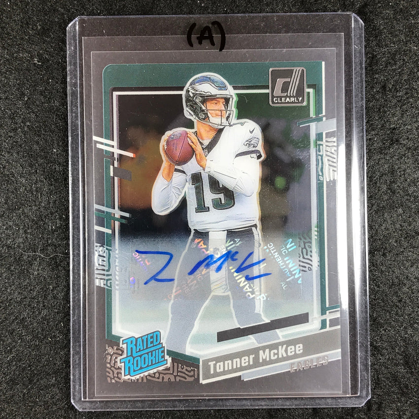 2023 Clearly Donruss Football TANNER MCKEE Rated Rookie Auto Base #86 (A)