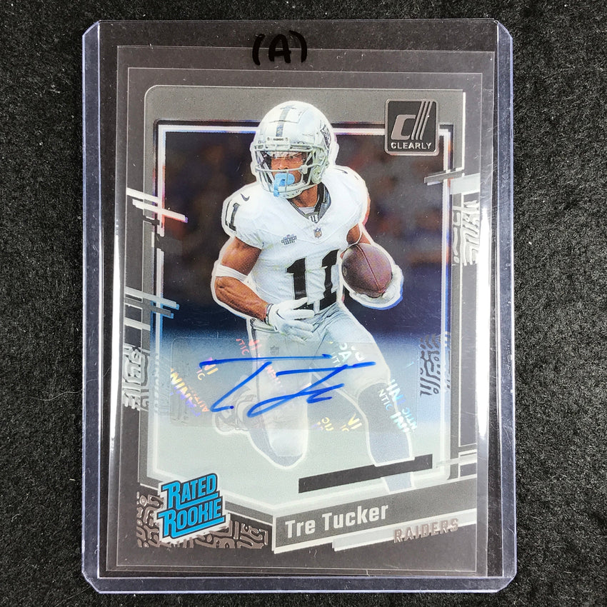 2023 Clearly Donruss Football TRE TUCKER Rated Rookie Auto Base #87 (A)