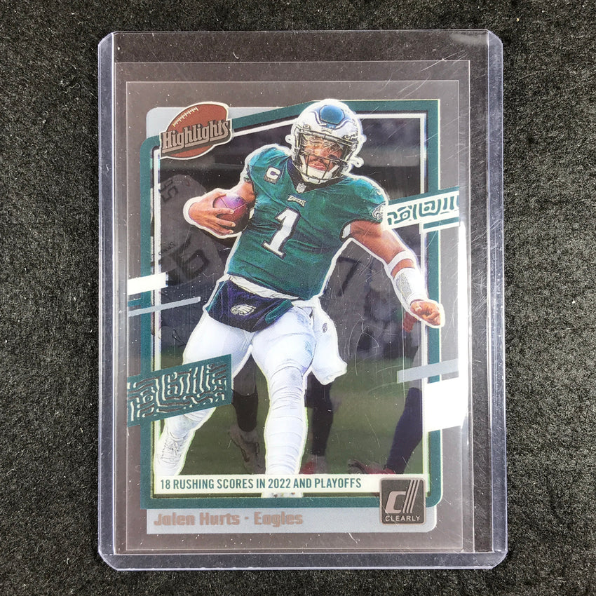 2023 Clearly Donruss Football JALEN HURTS Clearly Highlights Base #11