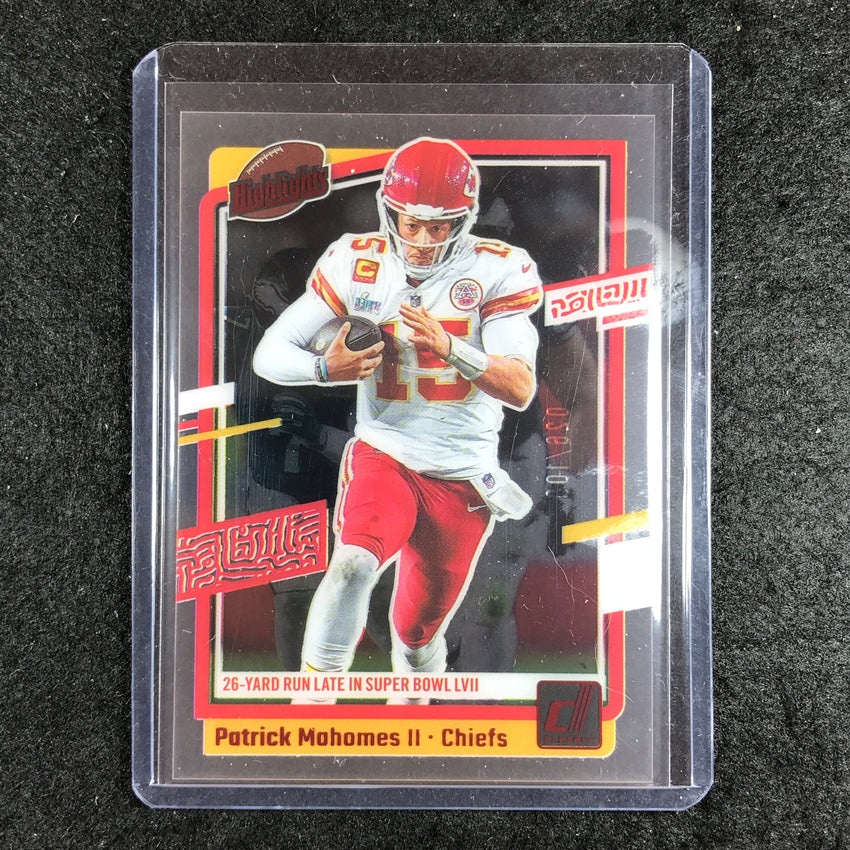 2023 Clearly Donruss Football PATRICK MAHOMES II Clearly Highlights Red 26/100