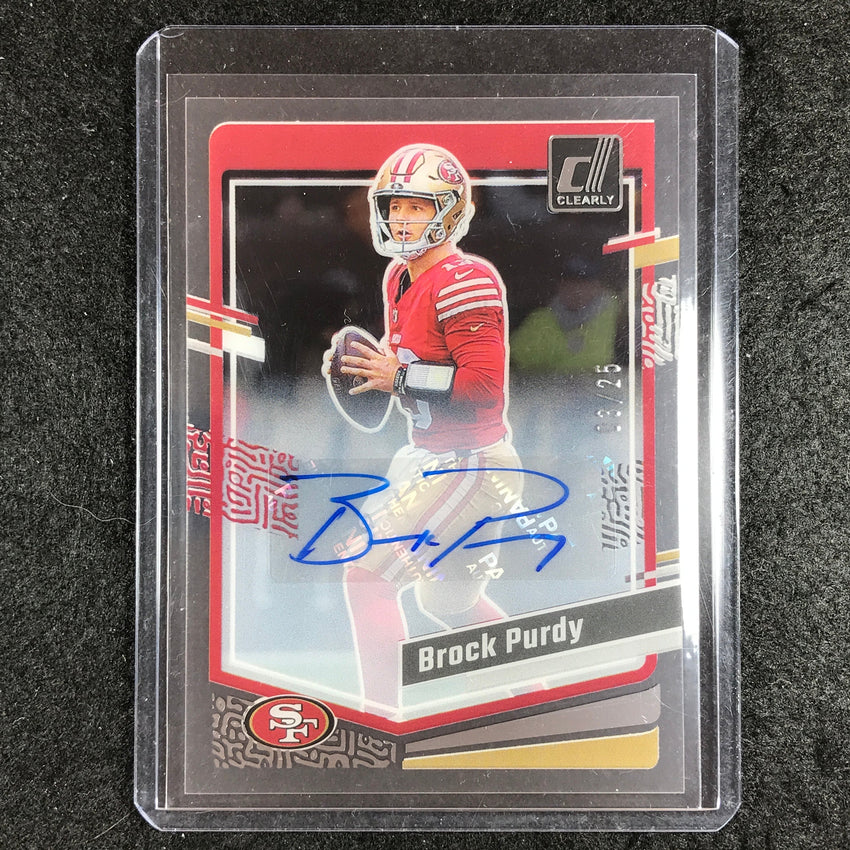 2023 Clearly Donruss Football BROCK PURDY Base Auto 3/25