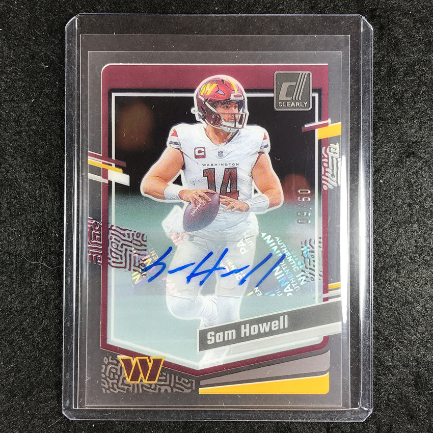 2023 Clearly Donruss Football SAM HOWELL Base Auto 9/50