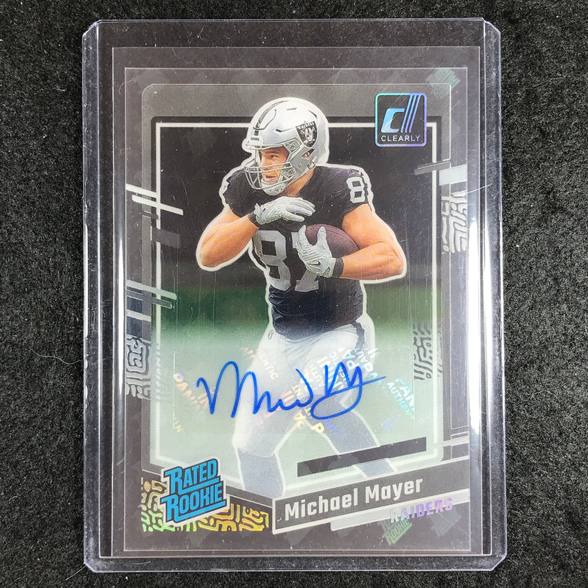 2023 Clearly Donruss Football MICHAEL MAYER Rated Rookie Auto RR Logo SP #75