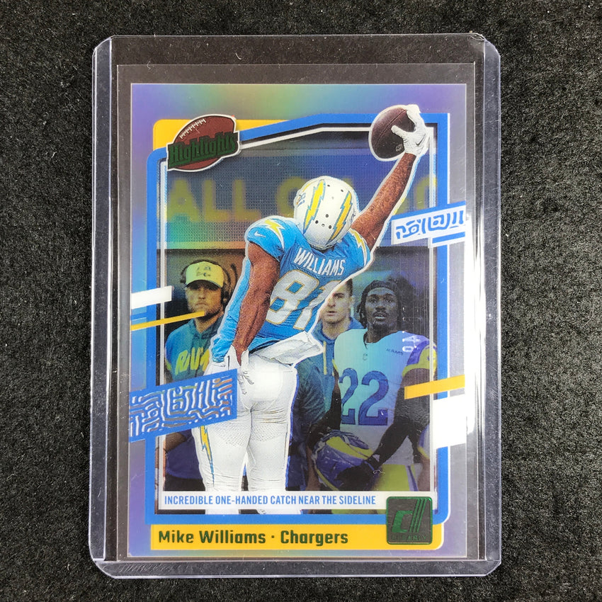 2023 Clearly Donruss Football MIKE WILLIAMS Clearly Highlights Green 26/49