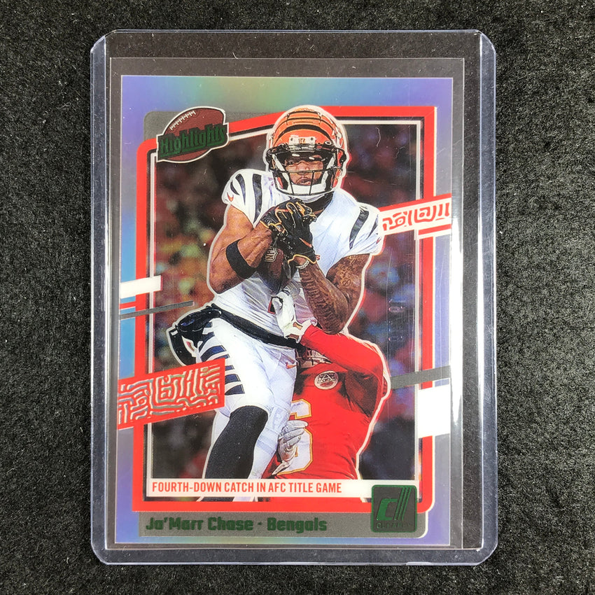 2023 Clearly Donruss Football JA'MARR CHASE Clearly Highlights Green 19/49