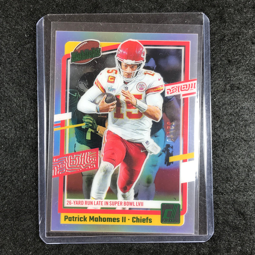 2023 Clearly Donruss Football PATRICK MAHOMES II Clearly Highlights Green 25/49
