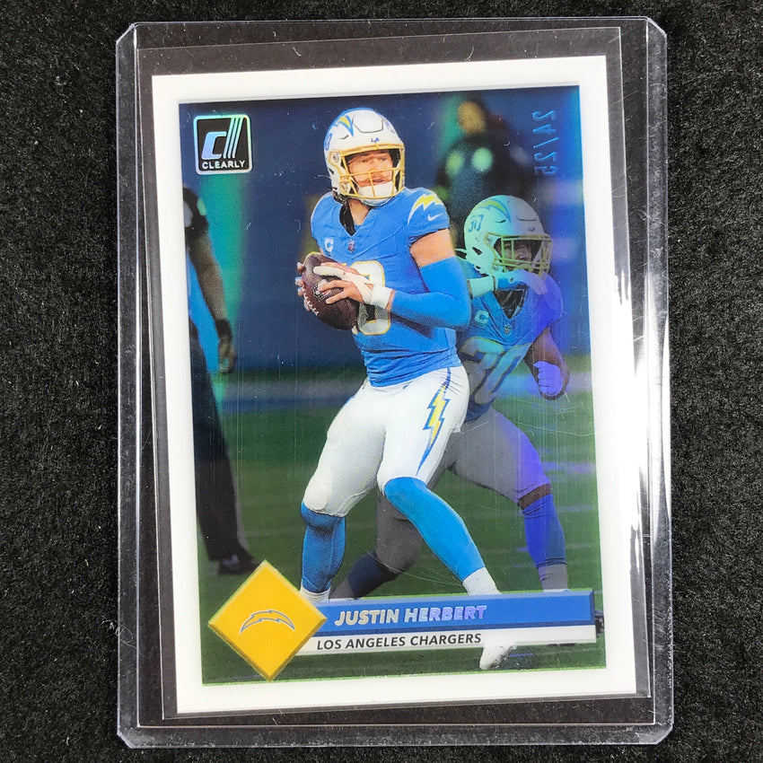 2023 Clearly Donruss Football JUSTIN HERBERT Retro 1993 Silver Holo 24/25