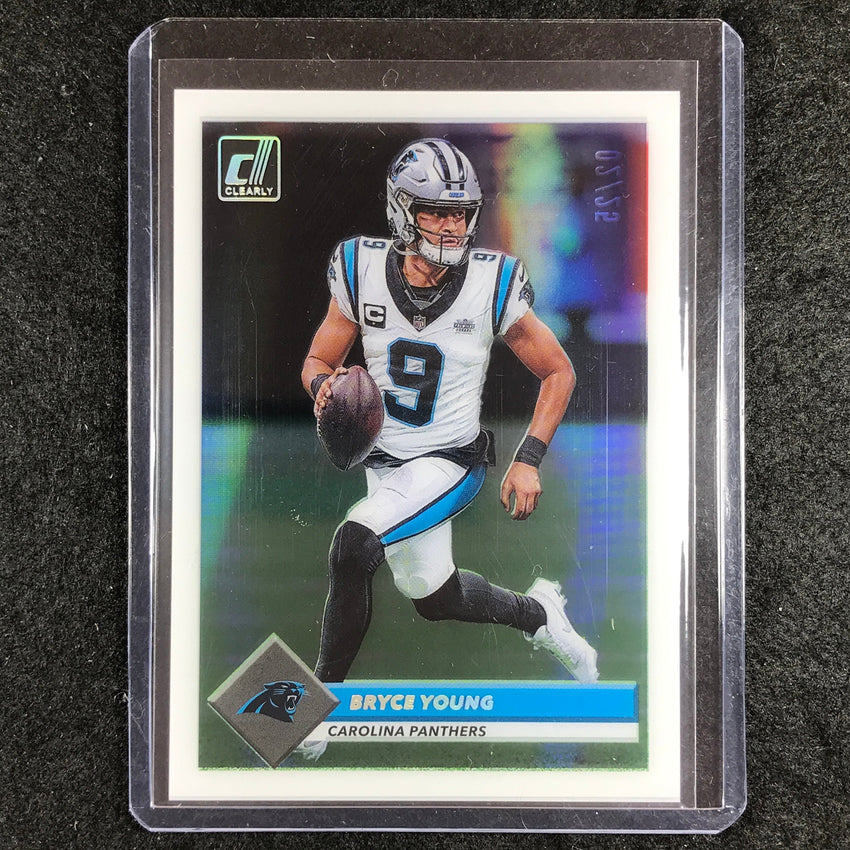 2023 Clearly Donruss Football BRYCE YOUNG Retro 1993 Rookie Silver Holo 2/25