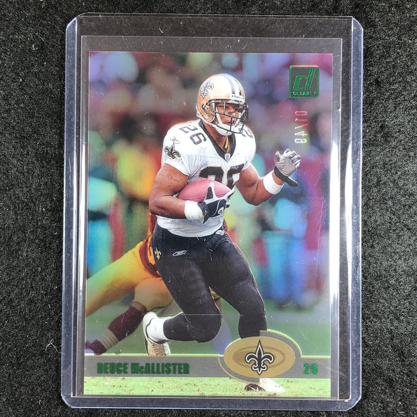 2023 Clearly Donruss Football DEUCE MCALLISTER Retro 2003 Green 1/49