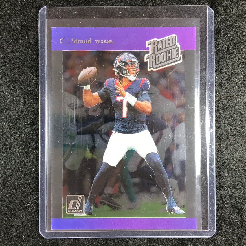 2023 Clearly Donruss Football C.J. STROUD Clearly Retro Rated Rookie 1989 #3