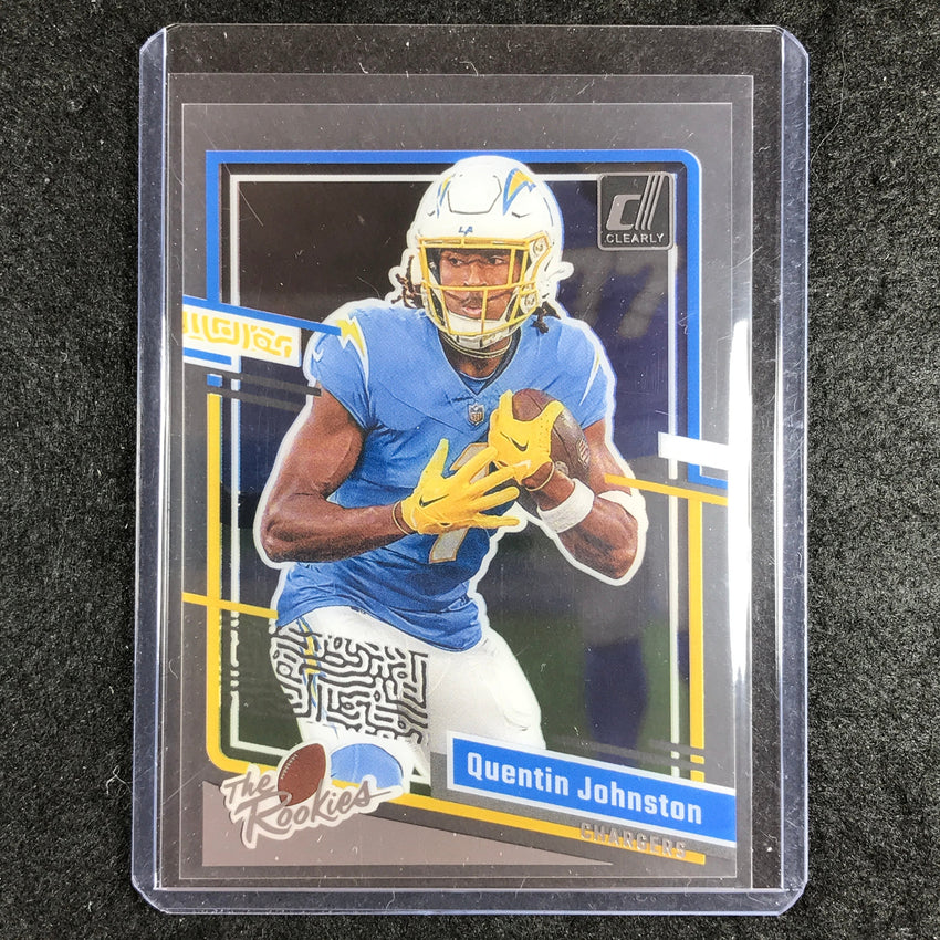2023 Clearly Donruss Football QUENTIN JOHNSTON The Rookies Base #5