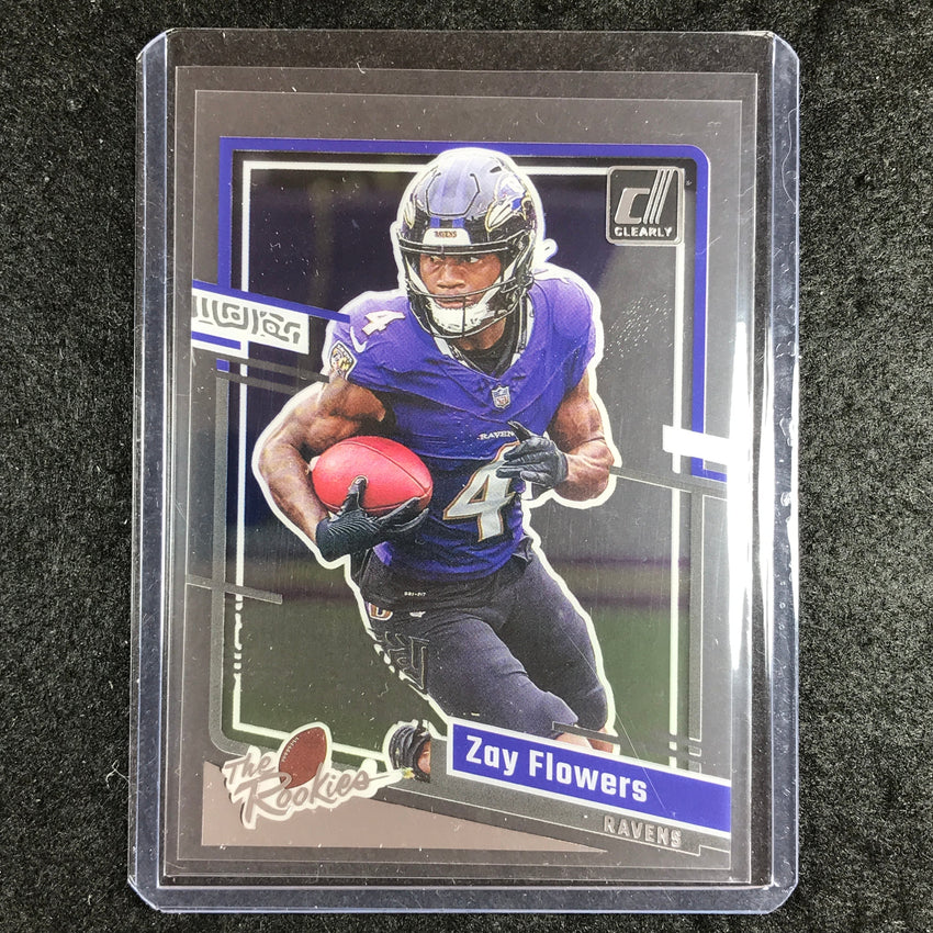 2023 Clearly Donruss Football ZAY FLOWERS The Rookies Base #6