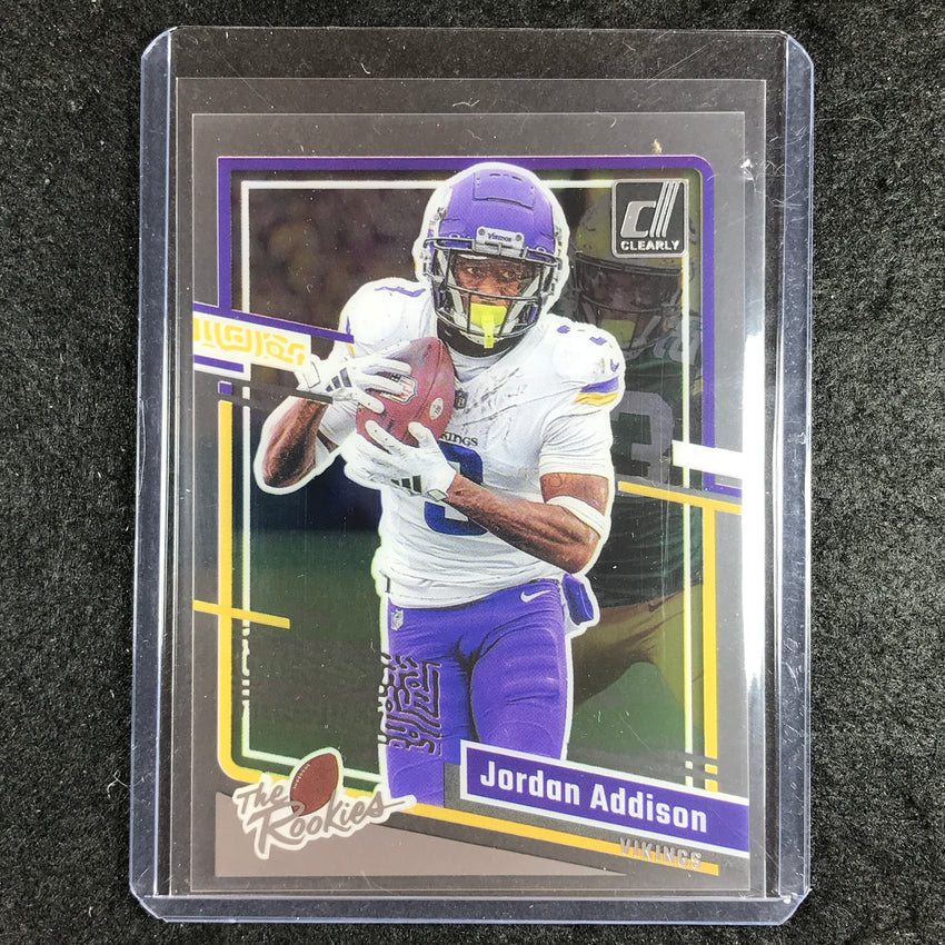 2023 Clearly Donruss Football JORDAN ADDISON The Rookies Base #7