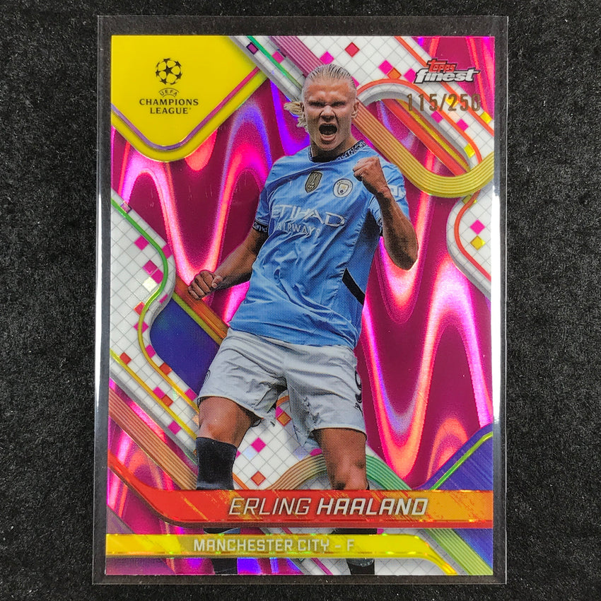 2024-25 Topps Finest UEFA Club Comp ERLING HAALAND Pink RayWave /250 #50
