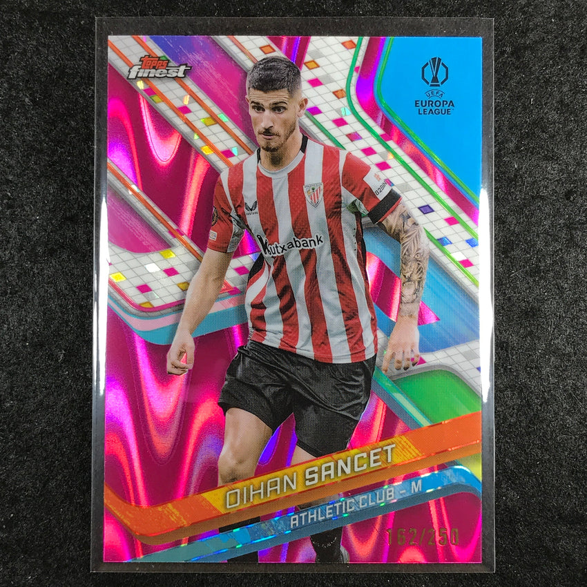 2024-25 Topps Finest UEFA Club Comp OIHAN SANCET Pink RayWave /250 #64