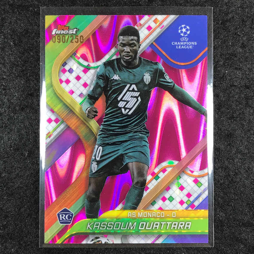 2024-25 Finest UEFA Club Comp KASSOUM OUATTARA Rookie Pink RayWave /250 #98