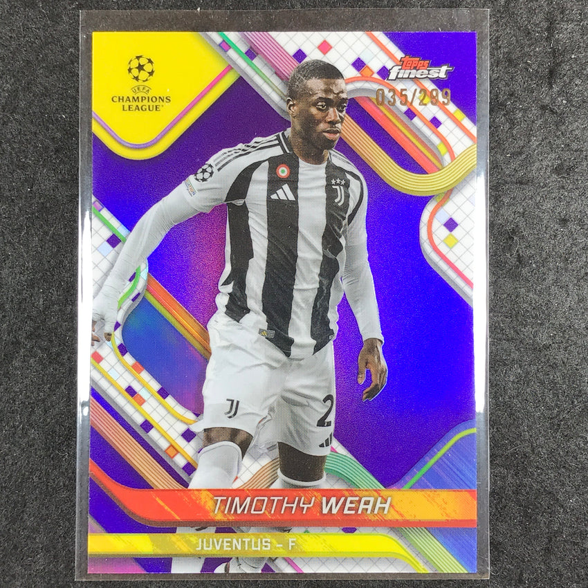 2024-25 Topps Finest UEFA Club Comp TIMOTHY WEAH Base Purple /299 #2