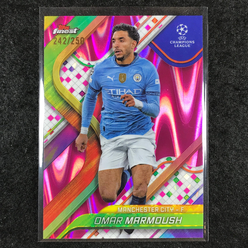 2024-25 Topps Finest UEFA Club Comp OMAR MARMOUSH Pink RayWave /250 #108