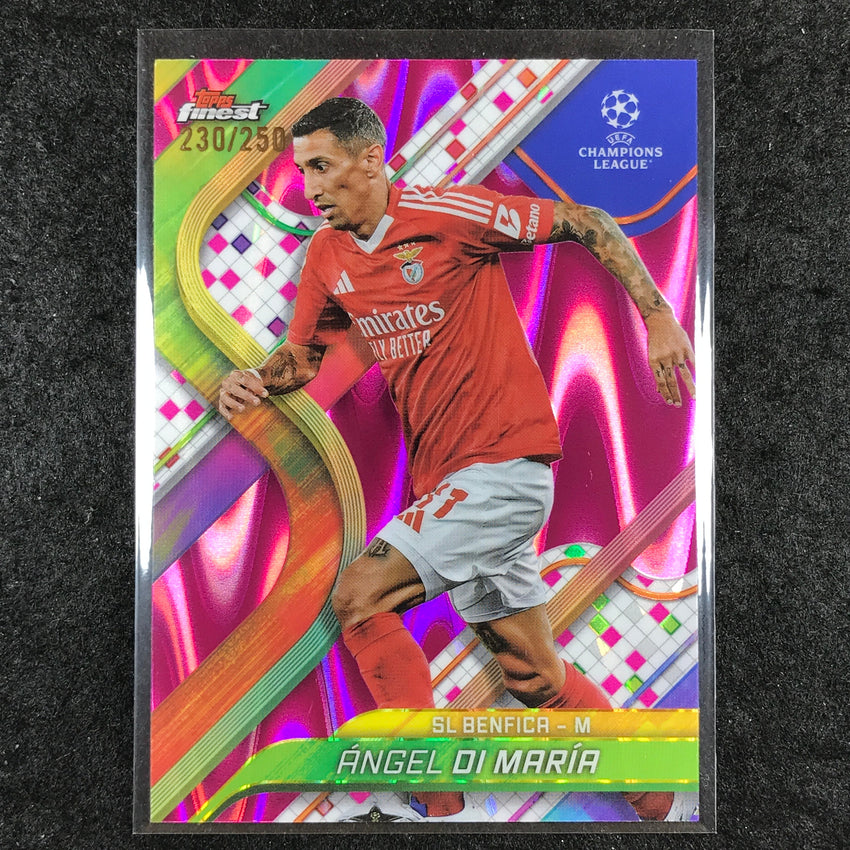 2024-25 Topps Finest UEFA Club Comp ANGEL DI MARIA Pink RayWave /250 #126