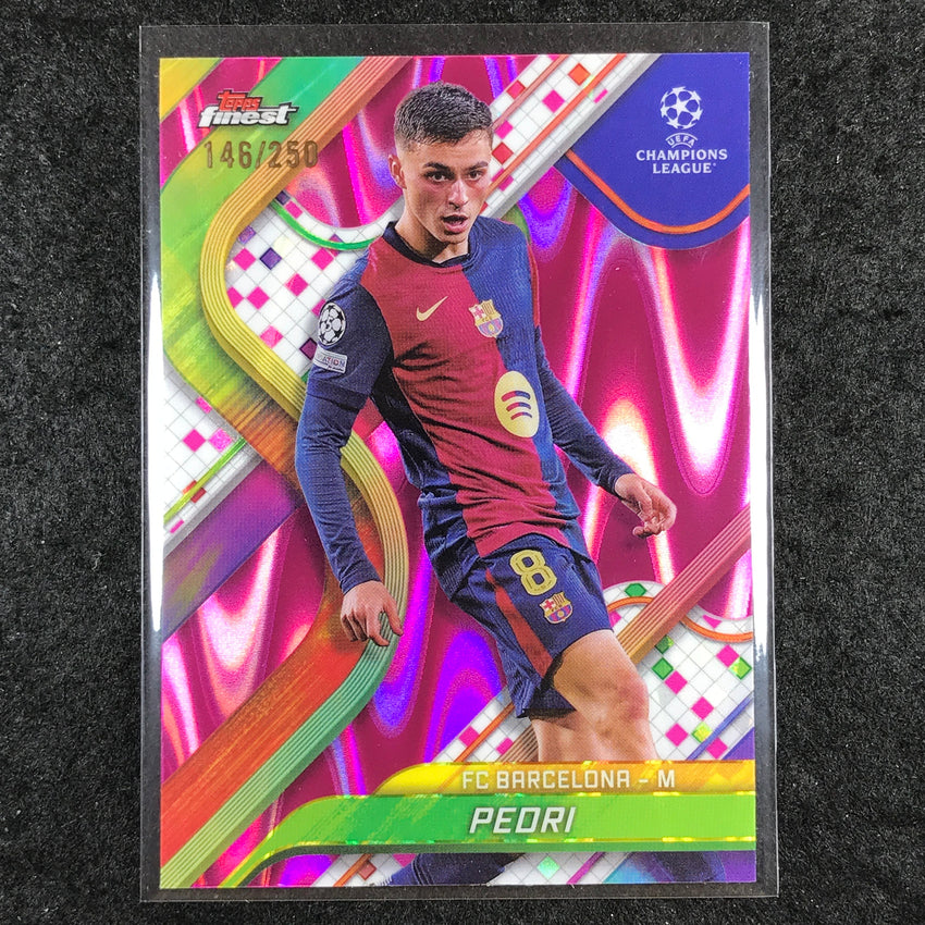 2024-25 Topps Finest UEFA Club Comp PEDRI Pink RayWave /250 #136