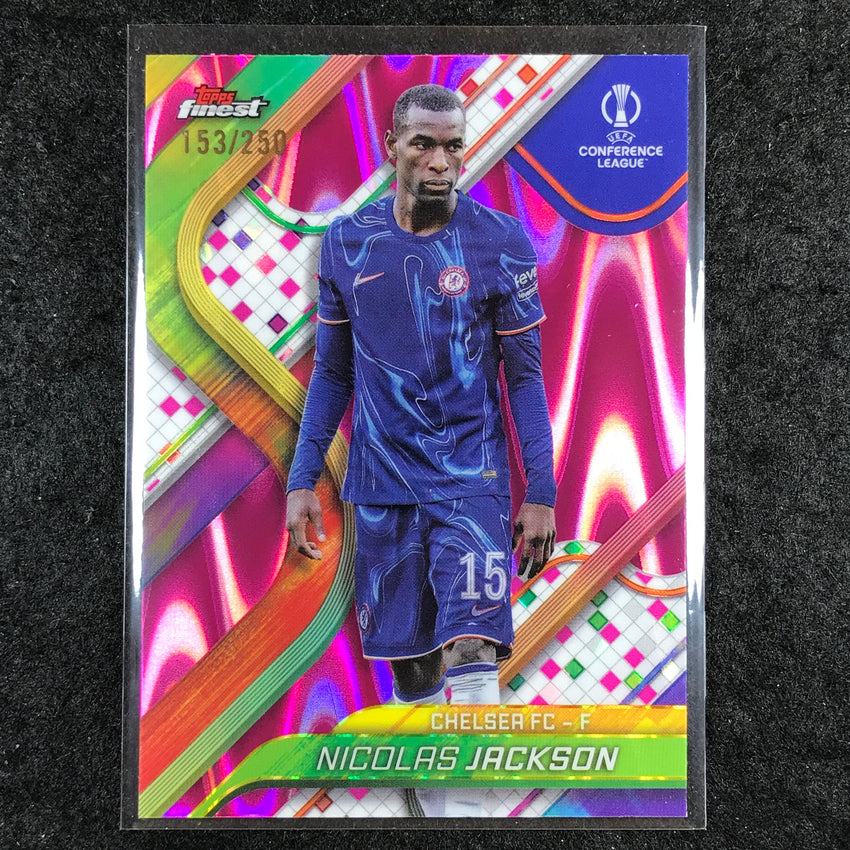 2024-25 Topps Finest UEFA Club Comp NICOLAS JACKSON Pink RayWave /250 #138