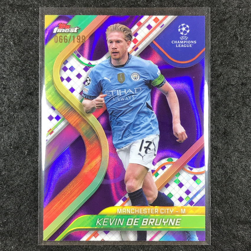 2024-25 Topps Finest UEFA Club Comp KEVIN DE BRUYNE Purple Lava /199 #17