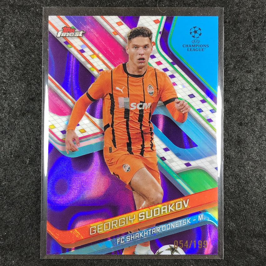 2024-25 Topps Finest UEFA Club Comp GEORGIY SUDAKOV Purple Lava /199 #40