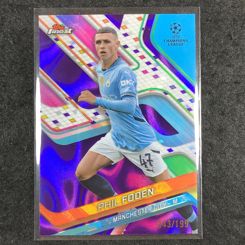 2024-25 Topps Finest UEFA Club Comp PHIL FODEN Purple Lava /199 #47