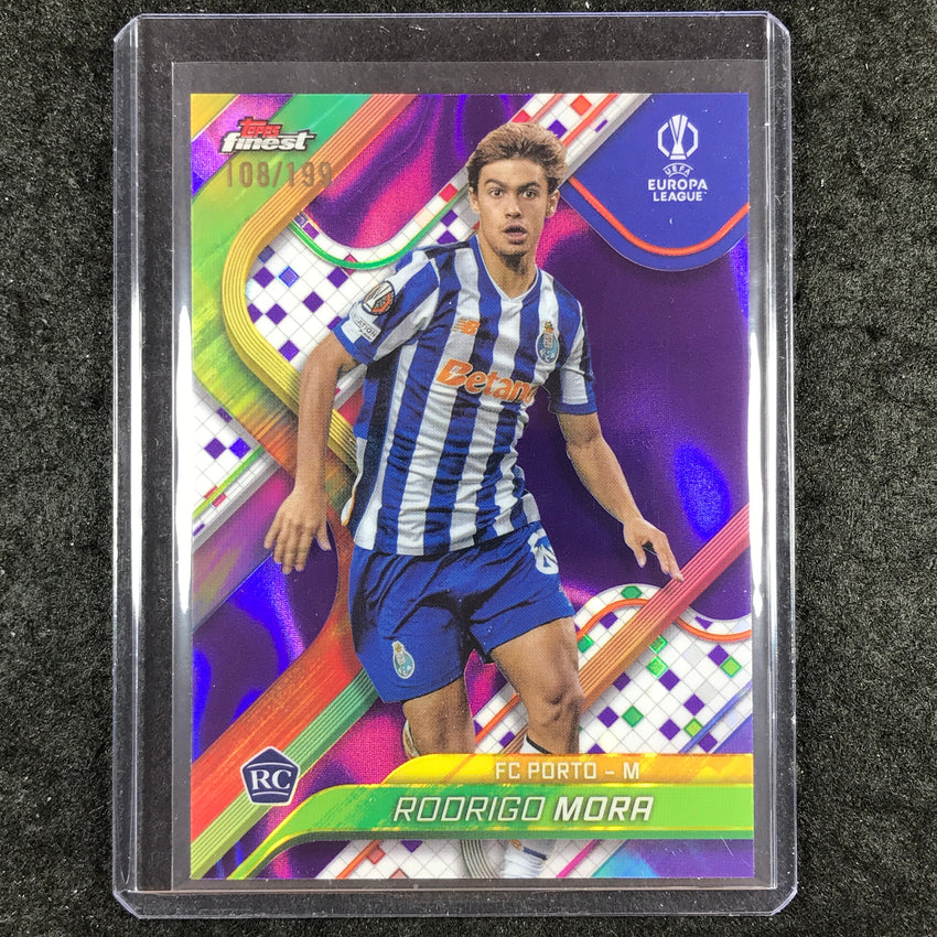 2024-25 Topps Finest UEFA Club Comp RODRIGO MORA Rookie Purple Lava /199 #80