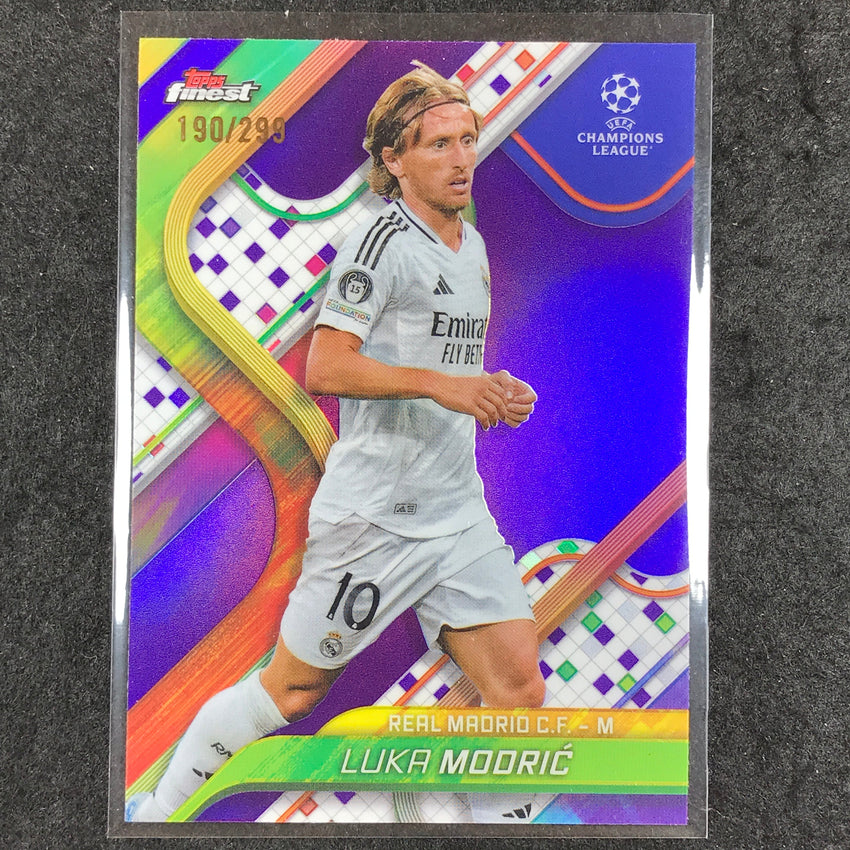 2024-25 Topps Finest UEFA Club Comp LUKA MODRIC Base Purple /299 #10