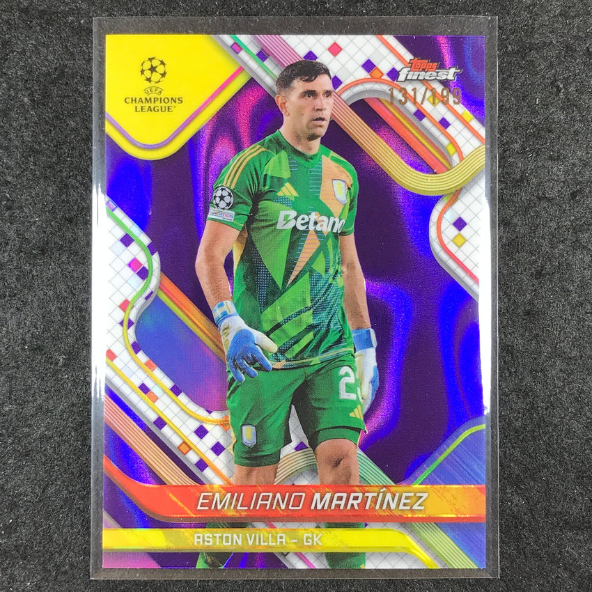 2024-25 Topps Finest UEFA Club Comp EMILIANO MARTINEZ Purple Lava /199 #110