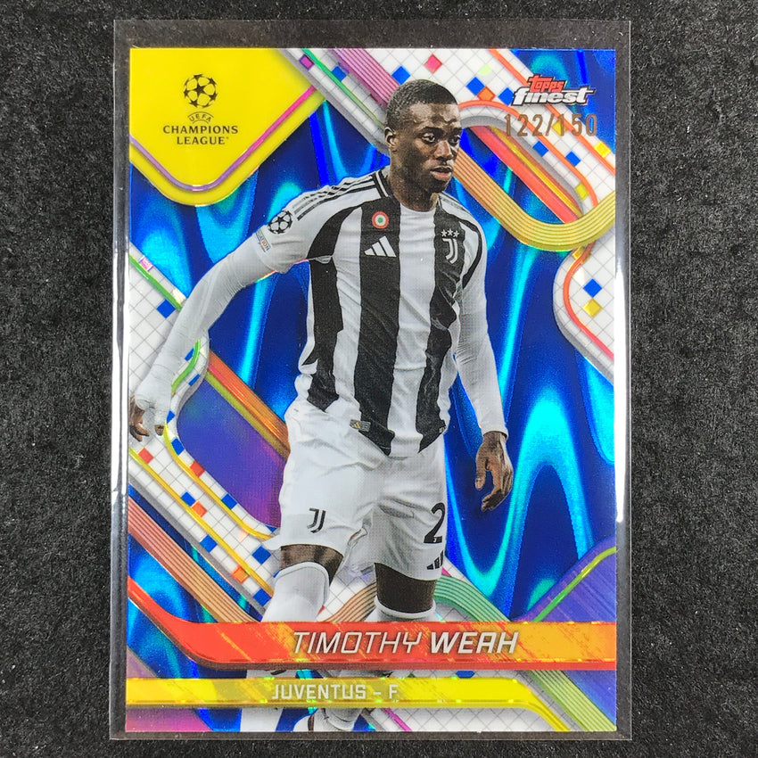 2024-25 Topps Finest UEFA Club Comp TIMOTHY WEAH Blue RayWave /150 #2