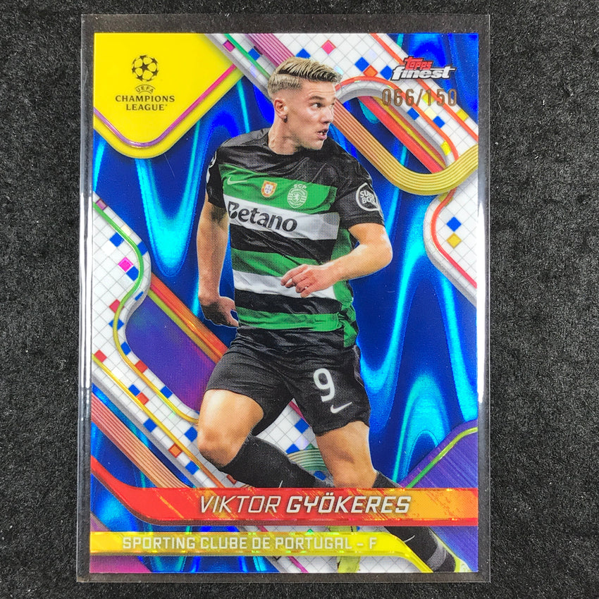 2024-25 Topps Finest UEFA Club Comp VIKTOR GYOKERES Blue RayWave /150 #3