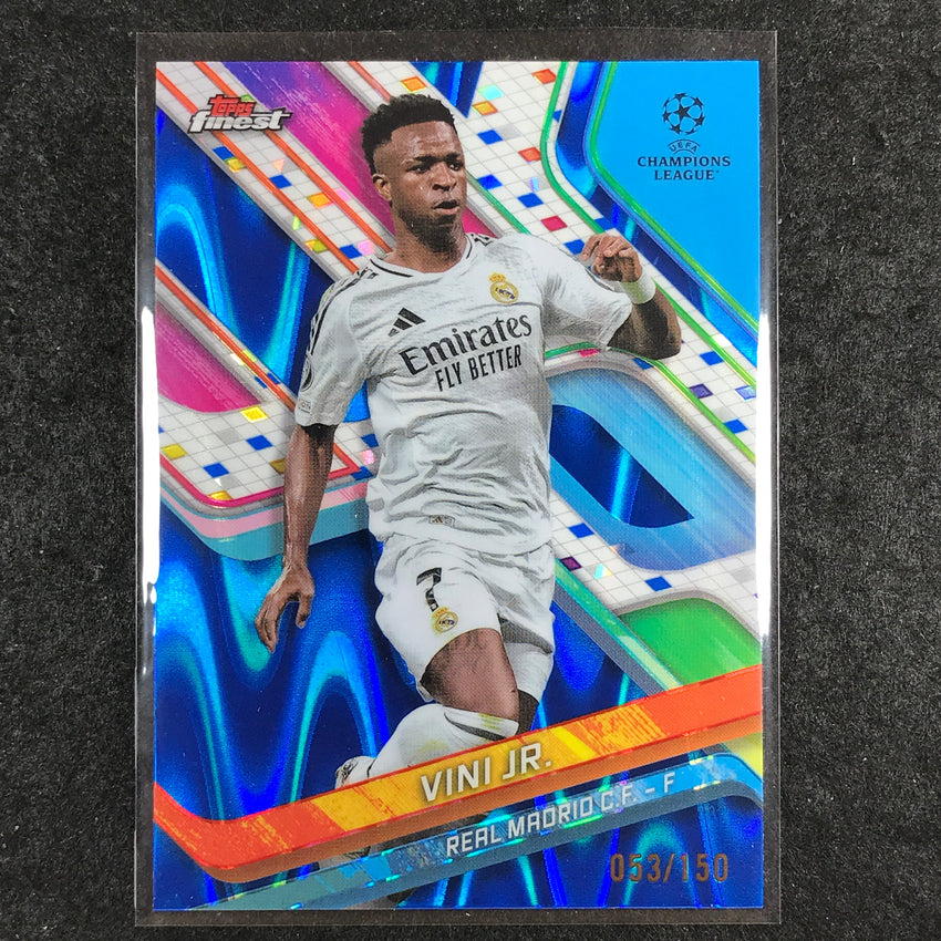 2024-25 Topps Finest UEFA Club Comp VINI JR. Blue RayWave /150 #7