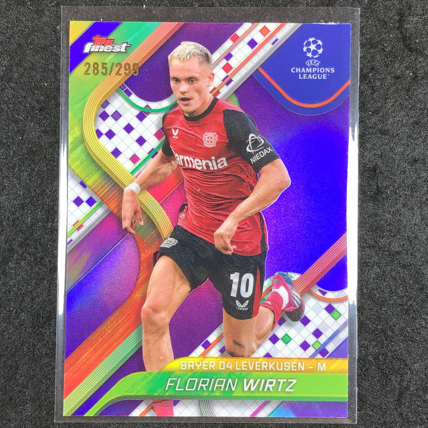 2024-25 Topps Finest UEFA Club Comp FLORIAN WIRTZ Base Purple /299 #27